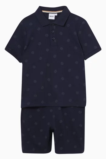 Logo Shorts in Cotton-piqué