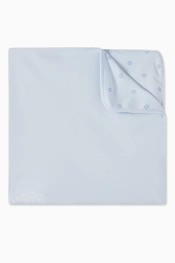 Double B Monogram Blanket in Cotton