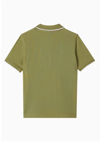 تي شيرت بولو مخطط قطن بيكيه