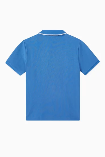 Stripe Polo Shirt in Cotton-piqué