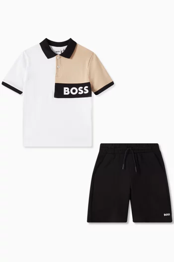 Colour-block Co-ord Set in Cotton