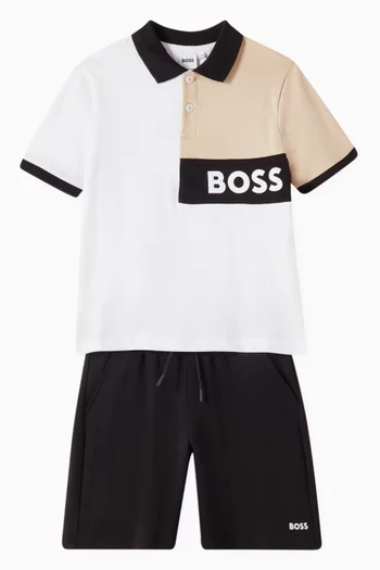 Colour-block Co-ord Set in Cotton
