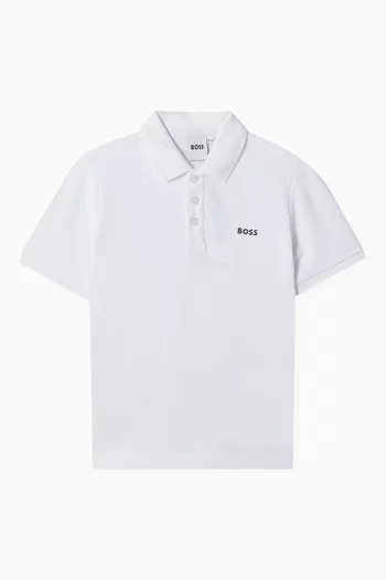 Logo Polo Shirt in Cotton-piqué