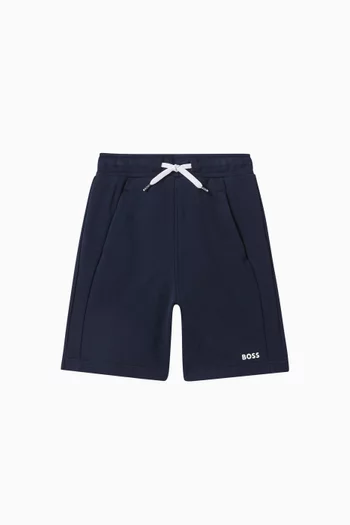 Logo Print Shorts in Fleece