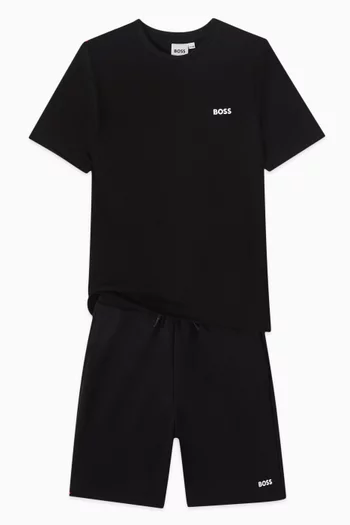 Tricolour Embroidered Bermuda Shorts
