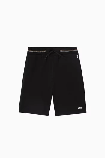 Tricolour Embroidered Bermuda Shorts
