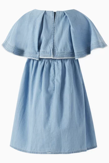 Ruffle Dress in Organic Cotton Denim