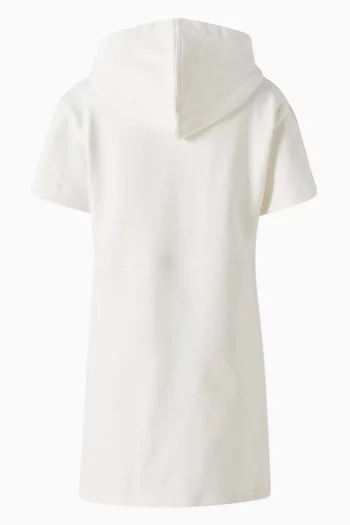 Logo Hooded Dress in Organic Cotton