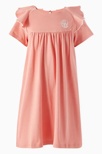 Ruffle T-shirt Dress in Cotton