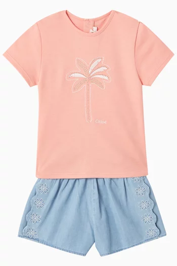 Palm Graphic T-shirt in Cotton