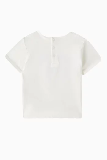 Logo Embroidered T-shirt in Cotton