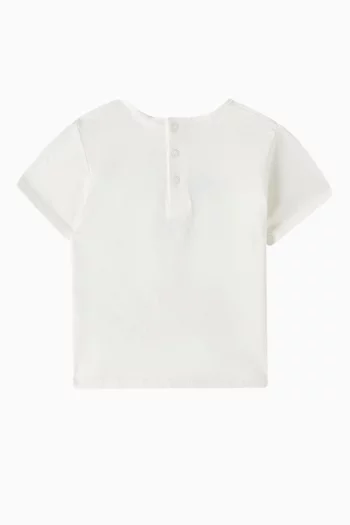 Logo Embroidered T-shirt in Cotton
