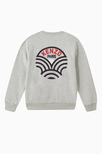 Logo-embroidered Sweatshirt in Cotton-fleece
