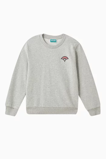 Logo-embroidered Sweatshirt in Cotton-fleece