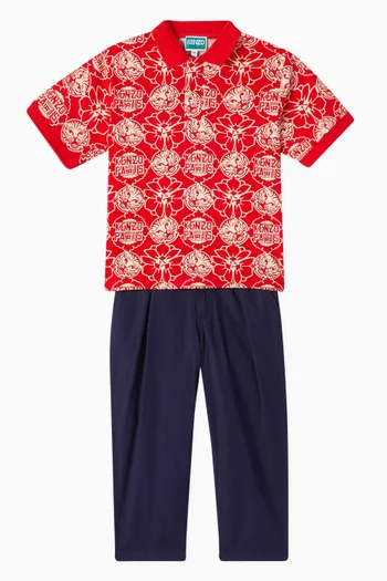 Pleated Pants in Cotton