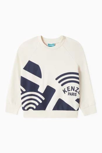 Logo Branded Sweatshirt in Cotton