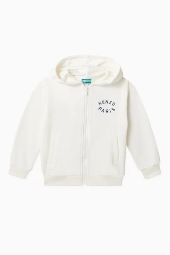 Embroidered Logo Hoodie in Fleece