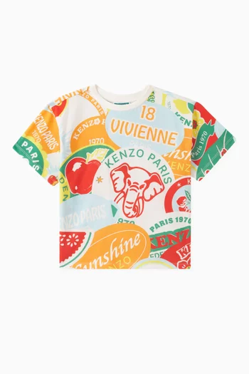 All-over Print T-shirt in Organic Cotton