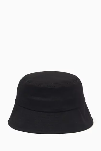 Tiger-embroidered Bucket Hat in Cotton