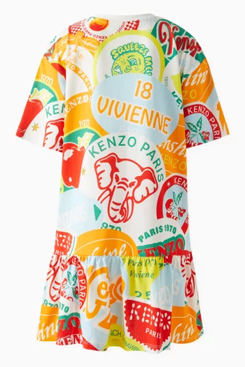 Logo Dress in Organic Cotton