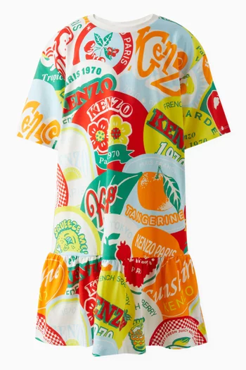 Logo Dress in Organic Cotton