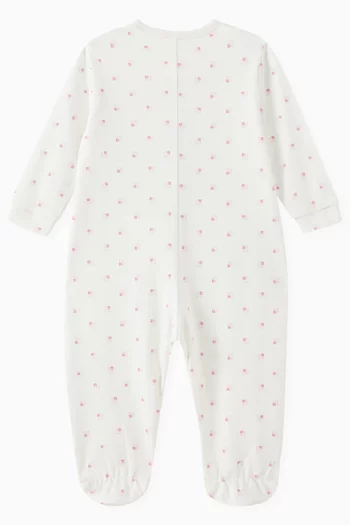 Logo-print Sleepsuit in Cotton