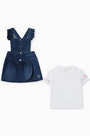 T-shirt & Dress Set in Jersey & Denim