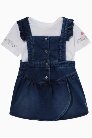 T-shirt & Dress Set in Jersey & Denim