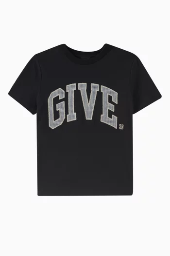 Embroidered T-shirt in Organic Cotton