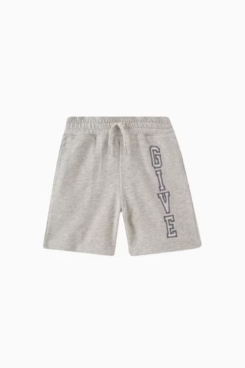 4G Embroidered Sweatshorts in Cotton Fleece
