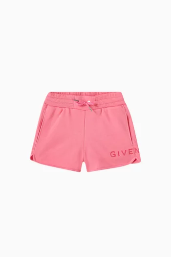 Logo-print Shorts in Cotton-blend