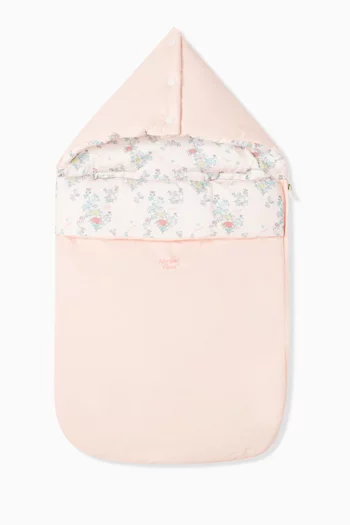 Floral-print Sleeping Nest in Cotton-poplin