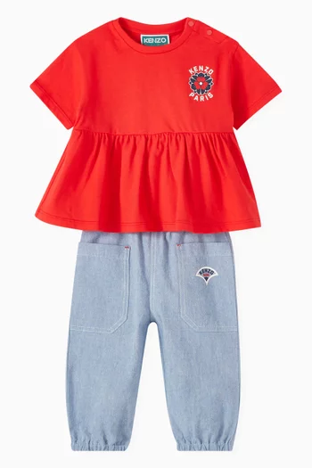 Floral-print 2-piece Set in Organic Cotton