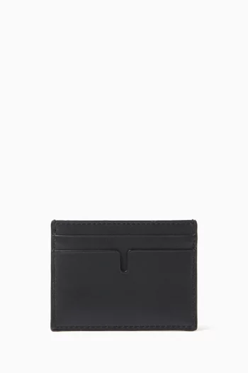 B Shield Card Case in Smooth Calfskin