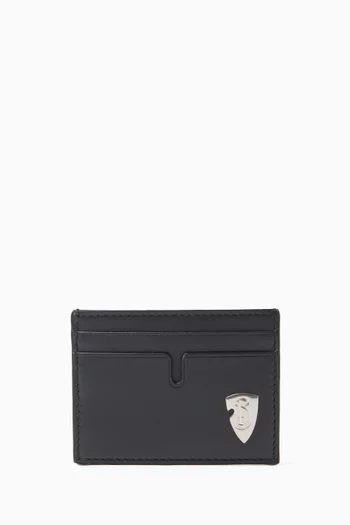 B Shield Card Case in Smooth Calfskin