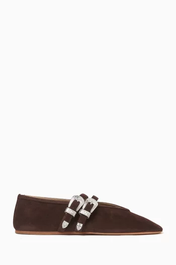Ballet Claudia Slippers in Suede