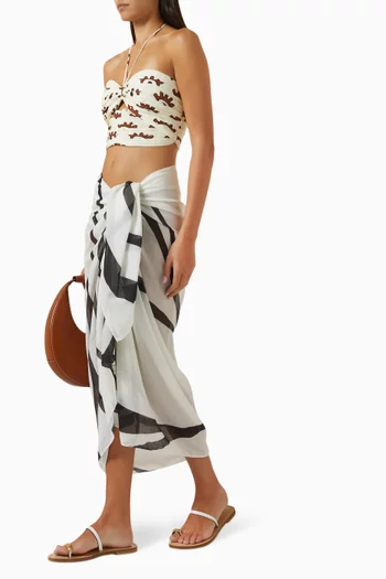 Naos Halter Crop Top in Cotton Blend