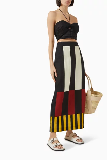 Belen Maxi Skirt in Linen