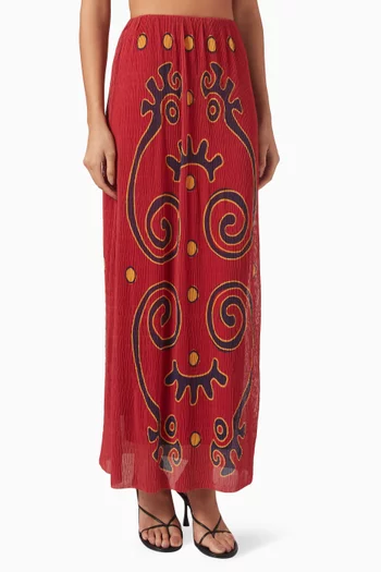 Vela High-waisted Maxi Skirt in Recycled Polyester Blend
