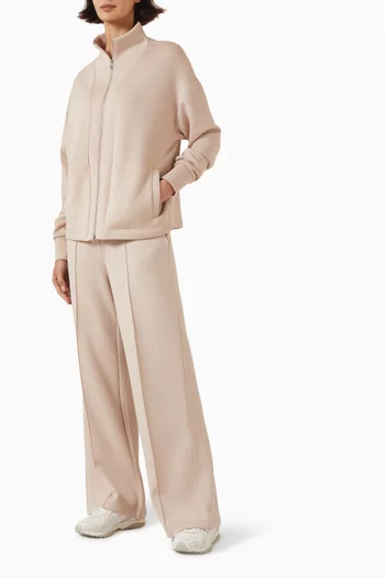 بنطال بقصة ساق واسعة قماش دابل سوفت