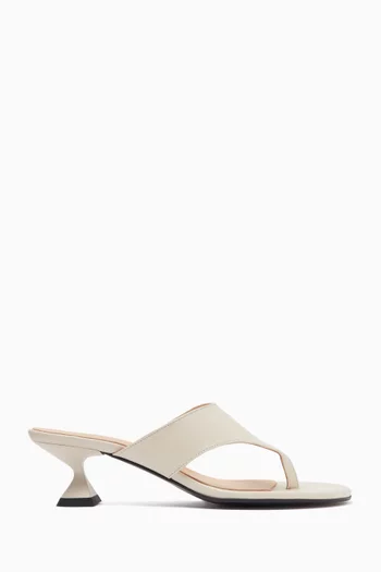 Tess 45 Thong Mule Sandals in Leather