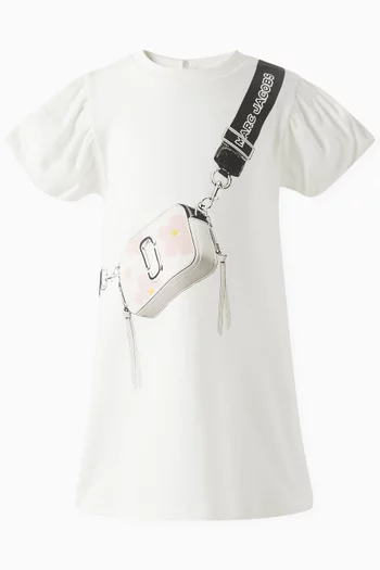 Snapshot-print Dress in Cotton