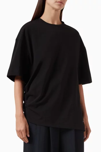 Ruched T-shirt in Cotton Jersey