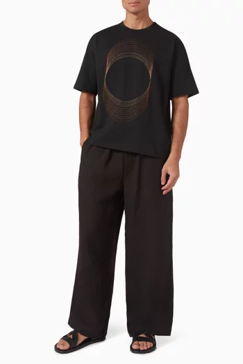 Sunwaves Embroidered T-shirt in Cotton-blend