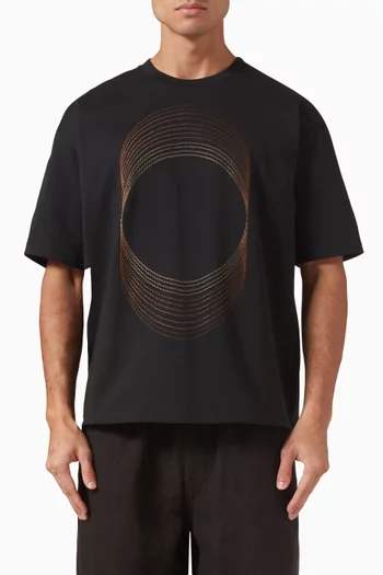 Sunwaves Embroidered T-shirt in Cotton-blend