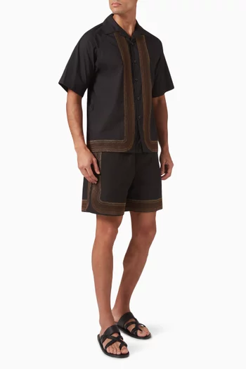 Sunwaves Embroidered Shorts in Cotton