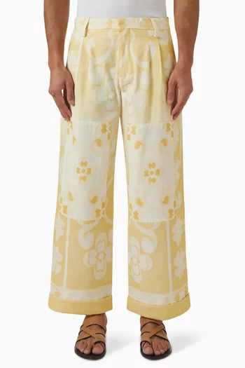Seaside Patch Pants in Cotton-blend