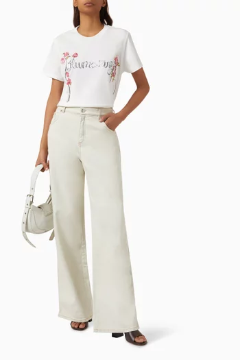 Embellished Logo T-shirt in Cotton Jersey
