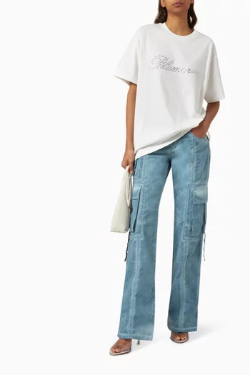 Embellished Logo T-shirt in Cotton Jersey