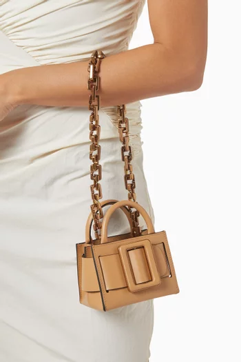 Micro Bobby Surreal Tote Bag in Palmellato Leather